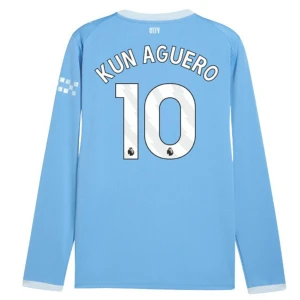 Maglia Calcio Manchester City Kun Aguero #10 2026-27 Prima Uomo Manica Lunga