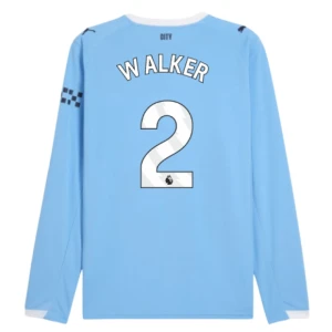 Maglia Calcio Manchester City Kyle Walker #2 2025-26 Prima Uomo Manica Lunga