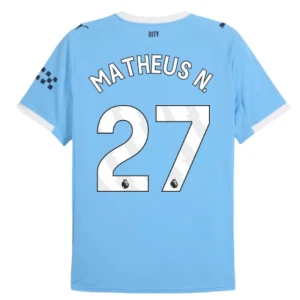 Maglia Calcio Manchester City Matheus N. #27 2025-26 Prima Uomo