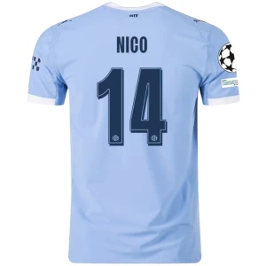 Maglia Calcio Manchester City Nico #14 2025-26 Champions League Prima Uomo