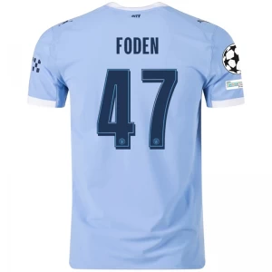 Maglia Calcio Manchester City Phil Foden #47 2025-26 Champions League Prima Uomo