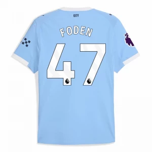 Maglia Calcio Manchester City Phil Foden #47 2025-26 Prima Uomo
