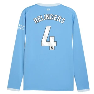 Maglia Calcio Manchester City Reijnders #4 2026-27 Prima Uomo Manica Lunga