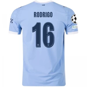 Maglia Calcio Manchester City Rodrigo #16 2025-26 Champions League Prima Uomo