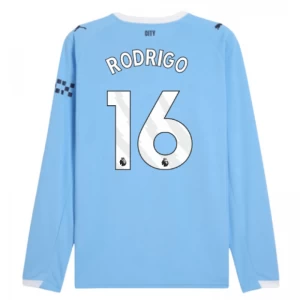 Maglia Calcio Manchester City Rodrigo #16 2025-26 Prima Uomo Manica Lunga