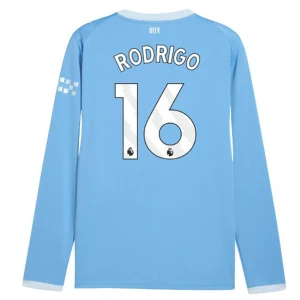 Maglia Calcio Manchester City Rodrigo #16 2026-27 Prima Uomo Manica Lunga