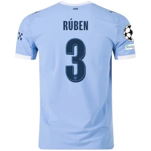 Maglia Calcio Manchester City Ruben #3 2025-26 Champions League Prima Uomo