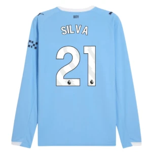 Maglia Calcio Manchester City Silva #21 2025-26 Prima Uomo Manica Lunga