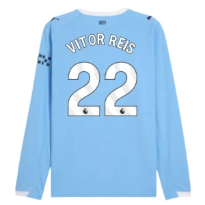 Maglia Calcio Manchester City Vitor Reis #22 2025-26 Prima Uomo Manica Lunga
