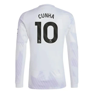 Maglia Calcio Manchester United 2025-26 Cunha #10 Trasferta Uomo Manica Lunga