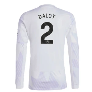 Maglia Calcio Manchester United 2025-26 Dalot #2 Trasferta Uomo Manica Lunga