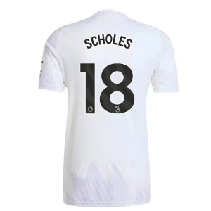 Maglia Calcio Manchester United 2025-26 Scholes #18 Trasferta Uomo