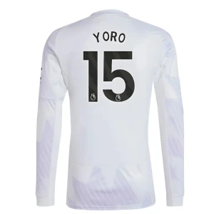 Maglia Calcio Manchester United 2025-26 Yoro #15 Trasferta Uomo Manica Lunga