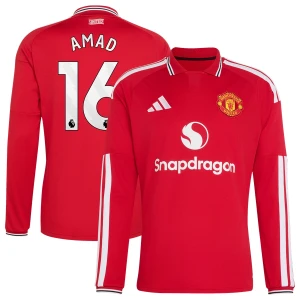 Maglia Calcio Manchester United Amad #16 2026-27 Prima Uomo Manica Lunga