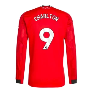 Maglia Calcio Manchester United Charlton #9 2025-26 Prima Uomo Manica Lunga