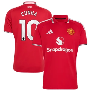 Maglia Calcio Manchester United Cunha #10 2026-27 Prima Uomo