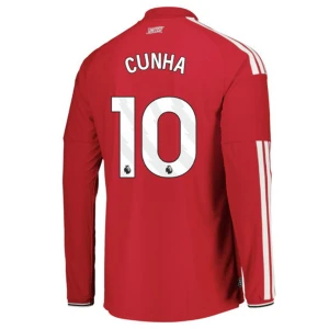 Maglia Calcio Manchester United Cunha #10 2026-27 Prima Uomo Manica Lunga