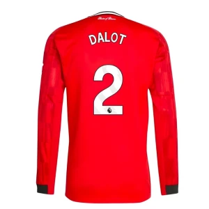 Maglia Calcio Manchester United Dalot #2 2025-26 Prima Uomo Manica Lunga