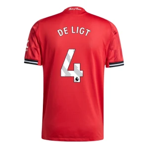 Maglia Calcio Manchester United De Ligt #4 2025-26 Prima Uomo