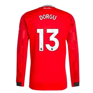 Maglia Calcio Manchester United Dorgu #13 2025-26 Prima Uomo Manica Lunga