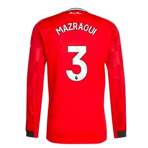 Maglia Calcio Manchester United Mazraoui #3 2025-26 Prima Uomo Manica Lunga