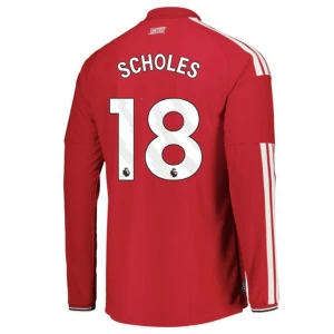 Maglia Calcio Manchester United Scholes #18 2026-27 Prima Uomo Manica Lunga