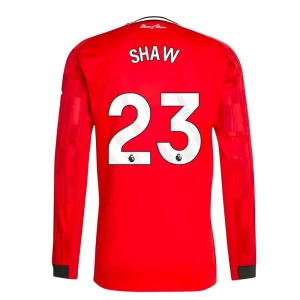 Maglia Calcio Manchester United Shaw #23 2025-26 Prima Uomo Manica Lunga
