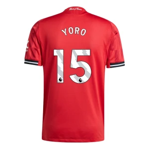 Maglia Calcio Manchester United Yoro #15 2025-26 Prima Uomo