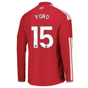 Maglia Calcio Manchester United Yoro #15 2026-27 Prima Uomo Manica Lunga