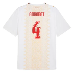 Maglia Calcio Marocco Amrabat #4 Mondiali 2026 Trasferta Uomo