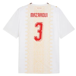Maglia Calcio Marocco Mazraoui #3 Mondiali 2026 Trasferta Uomo
