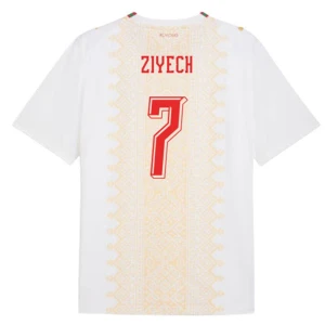 Maglia Calcio Marocco Ziyech #7 Mondiali 2026 Trasferta Uomo