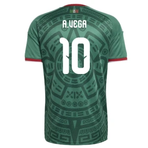 Maglia Calcio Messico A. Vega #10 Mondiali 2026 Prima Uomo