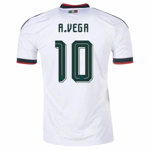 Maglia Calcio Messico A. Vega #10 Mondiali 2026 Trasferta Uomo