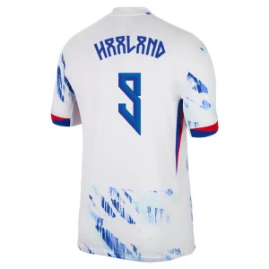 Maglia Calcio Norvegia 2024 Erling Haaland #9 Trasferta Uomo