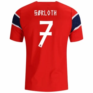 Maglia Calcio Norvegia Sorloth #7 Mondiali 2026 Prima Uomo