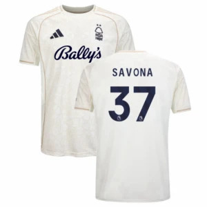 Maglia Calcio Nottingham Forest FC 2025-26 Savona #37 Trasferta Uomo