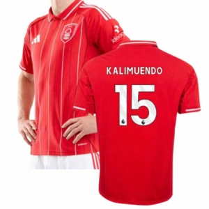 Maglia Calcio Nottingham Forest FC Kalimuendo #15 2025-26 Prima Uomo