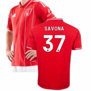 Maglia Calcio Nottingham Forest FC Savona #37 2025-26 Prima Uomo