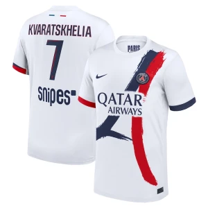 Maglia Calcio Paris Saint-Germain PSG 2025-26 Khvicha Kvaratskhelia #7 Trasferta Uomo