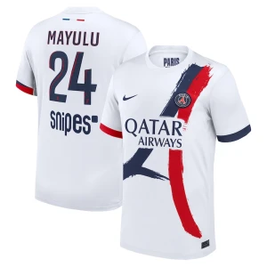 Maglia Calcio Paris Saint-Germain PSG 2025-26 Mayulu #24 Trasferta Uomo