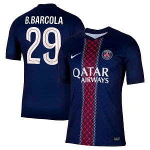 Maglia Calcio Paris Saint-Germain PSG B.Barcola #29 2025-26 Cup Prima Uomo