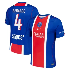 Maglia Calcio Paris Saint-Germain PSG Beraldo #4 2026-27 Prima Uomo