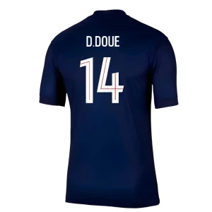 Maglia Calcio Paris Saint-Germain PSG D. Doue #14 2025-26 Prima Uomo