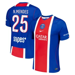 Maglia Calcio Paris Saint-Germain PSG N.Mendes #25 2026-27 Prima Uomo