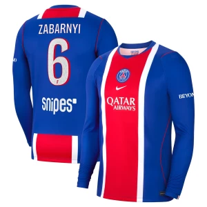 Maglia Calcio Paris Saint-Germain PSG Zabarnyi #6 2026-27 Prima Uomo Manica Lunga