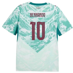 Maglia Calcio Portogallo Bernardo Silva #10 Mondiali 2026 Trasferta Uomo
