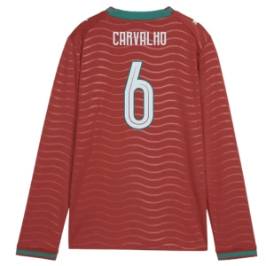 Maglia Calcio Portogallo Carvalho #6 Mondiali 2026 Prima Uomo Manica Lunga