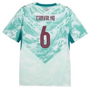 Maglia Calcio Portogallo Carvalho #6 Mondiali 2026 Trasferta Uomo