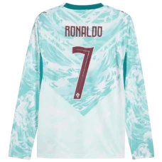 Maglia Calcio Portogallo Cristiano Ronaldo #7 Mondiali 2026 Trasferta Uomo Manica Lunga